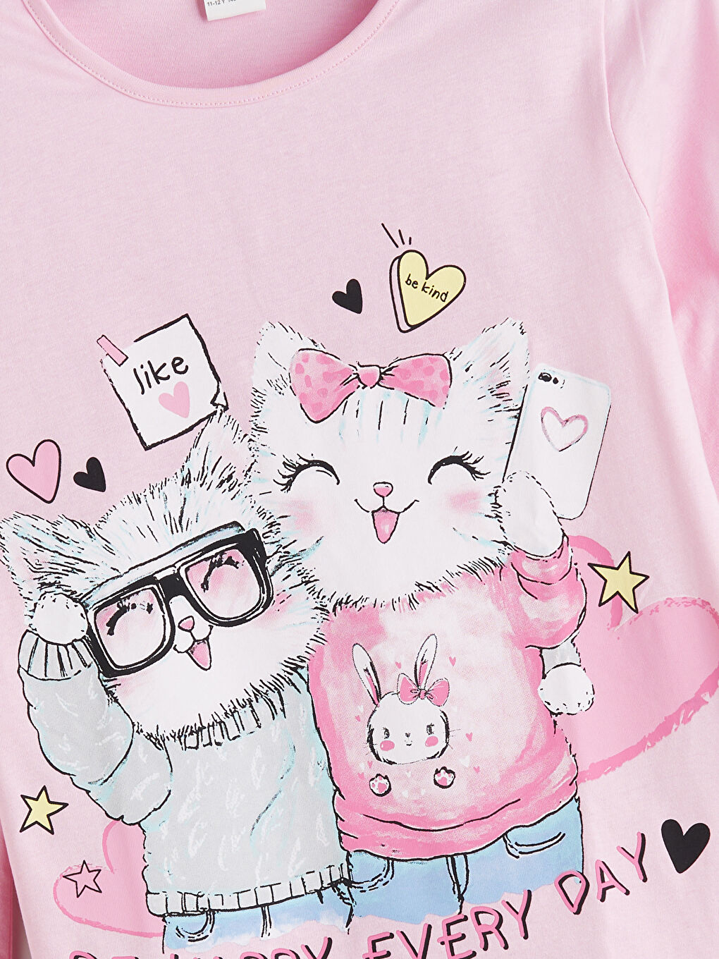 LCW Kids Crew Neck Girls' Pyjama Set -W52649Z4-G7H