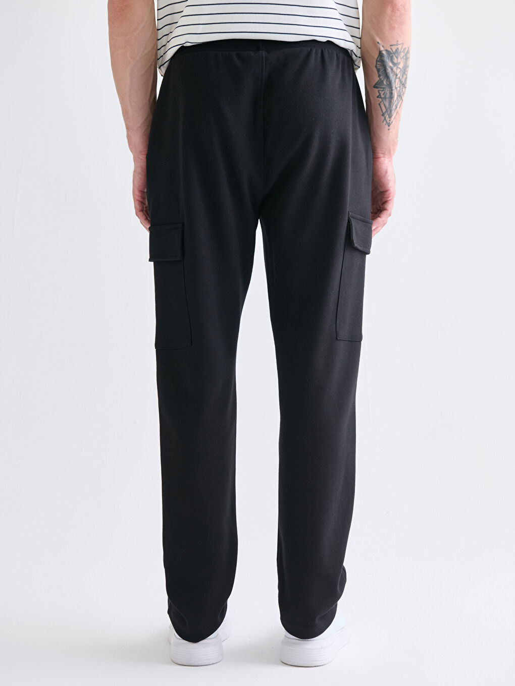 Siyah Standart Kalıp Erkek Eşofman Altı-7