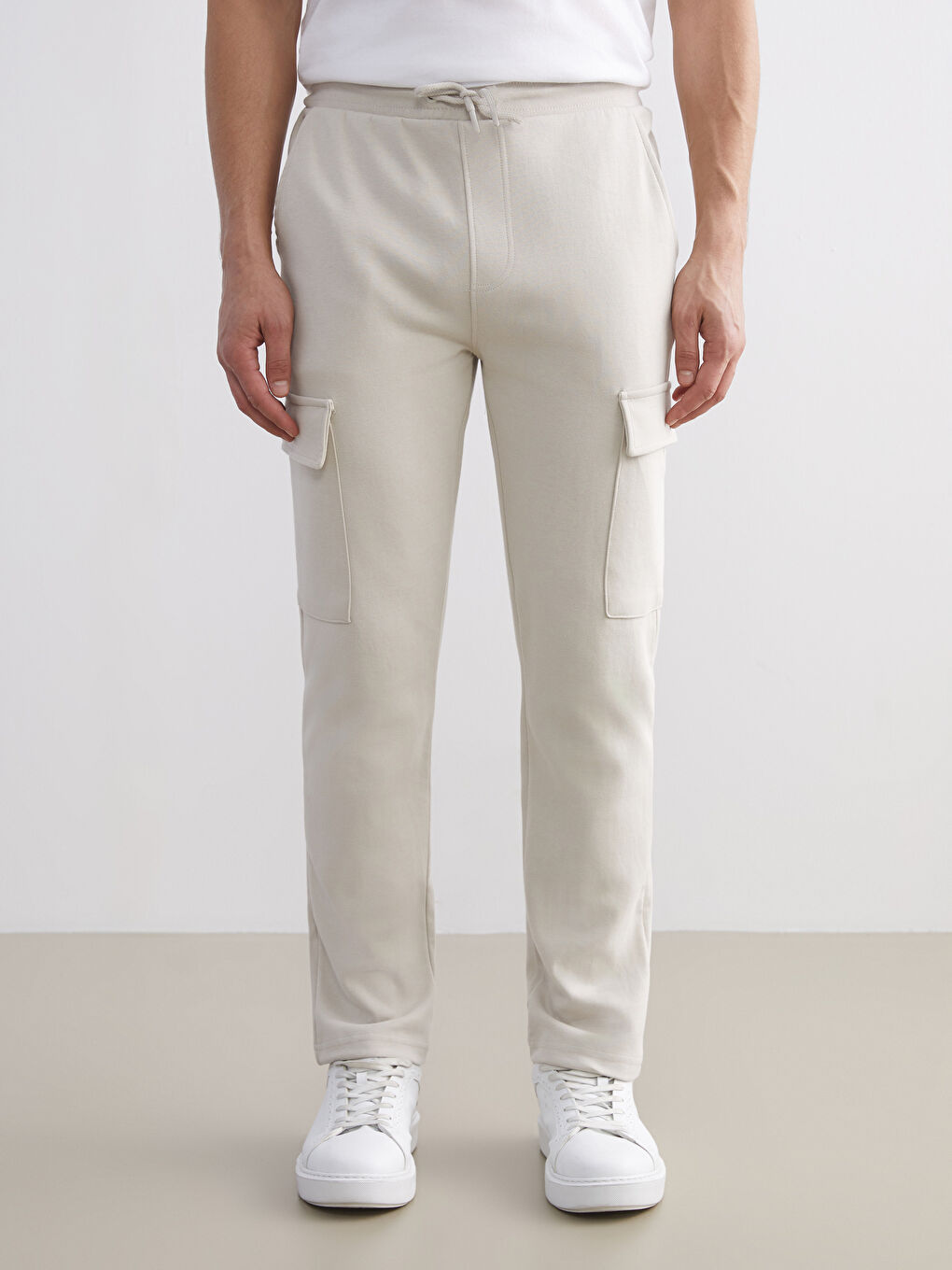 Gri Standart Kalıp Erkek Eşofman Altı-3