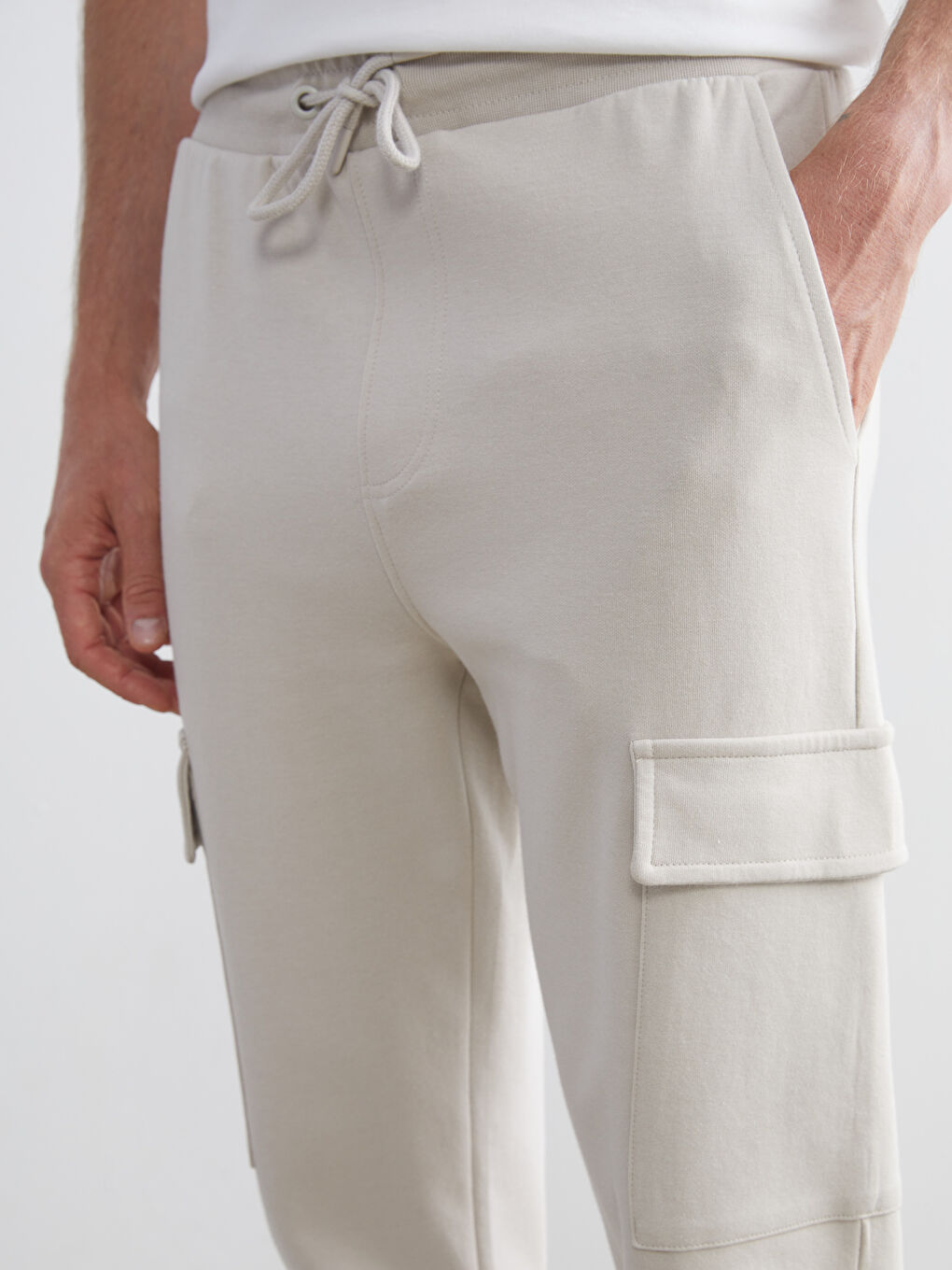 Gri Standart Kalıp Erkek Eşofman Altı-6