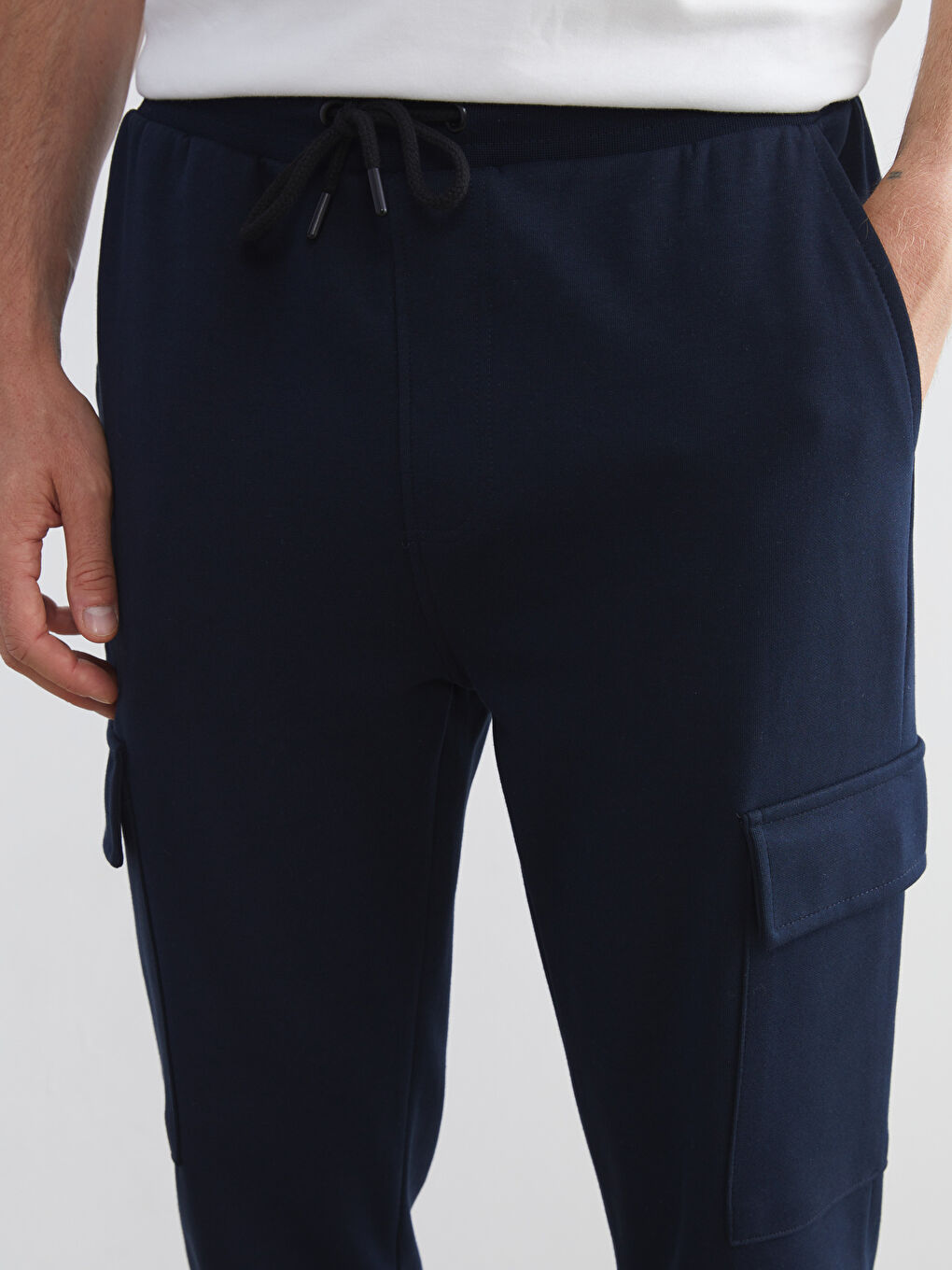 Lacivert Standart Kalıp Erkek Eşofman Altı-6