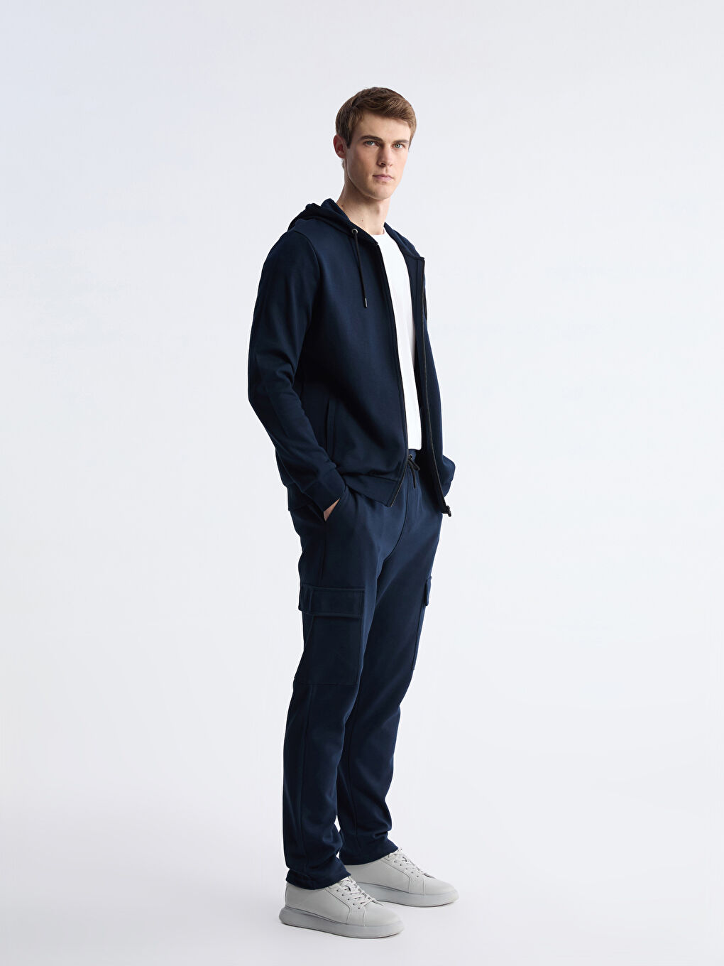 Lacivert Standart Kalıp Erkek Eşofman Altı-1