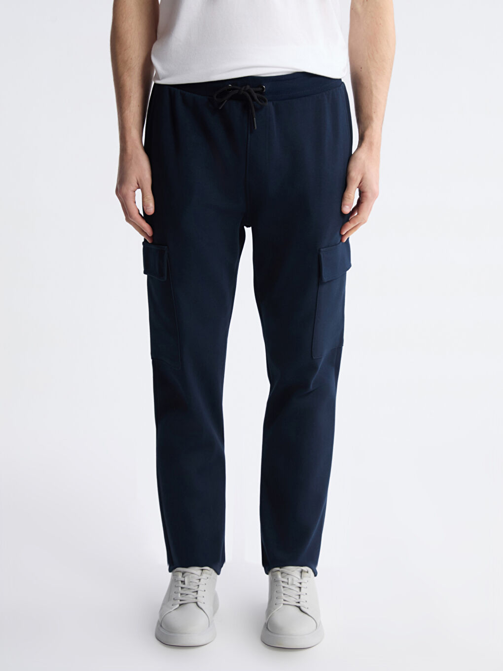 Lacivert Standart Kalıp Erkek Eşofman Altı-3