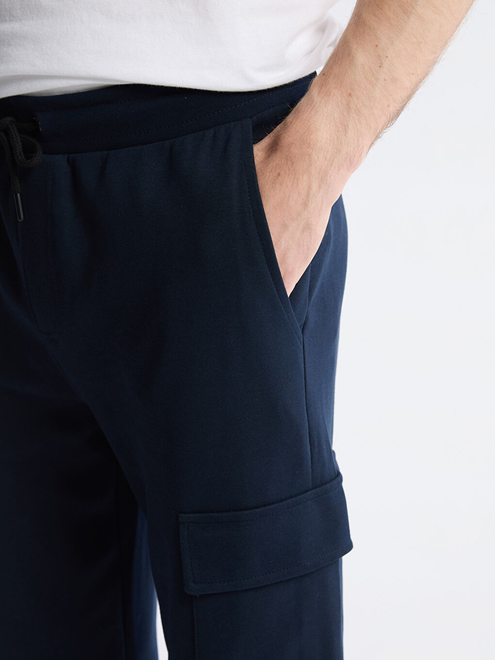 Lacivert Standart Kalıp Erkek Eşofman Altı-5