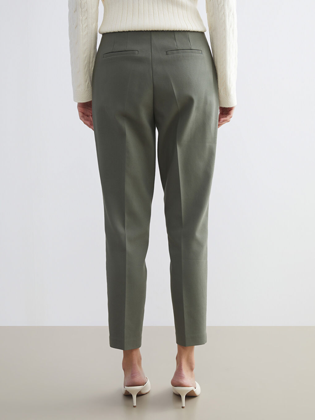 Standard Fit Women's Cigarette Trousers-3
