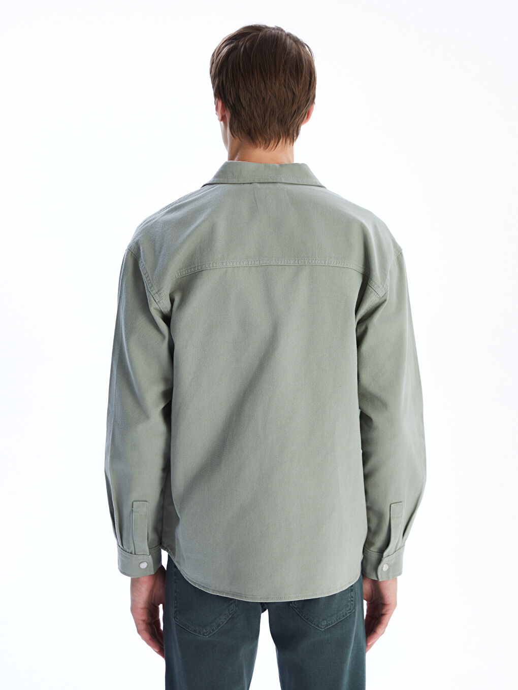 LCW Jeans Relaxed Fit Long Sleeve Men's Denim Shirt -W52674Z8-VG4