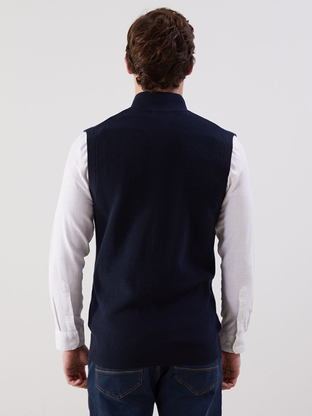 LCWAIKIKI Classic Regular Fit Funnel Neck Men's Knitwear Waistcoat -W52681Z8-RFH