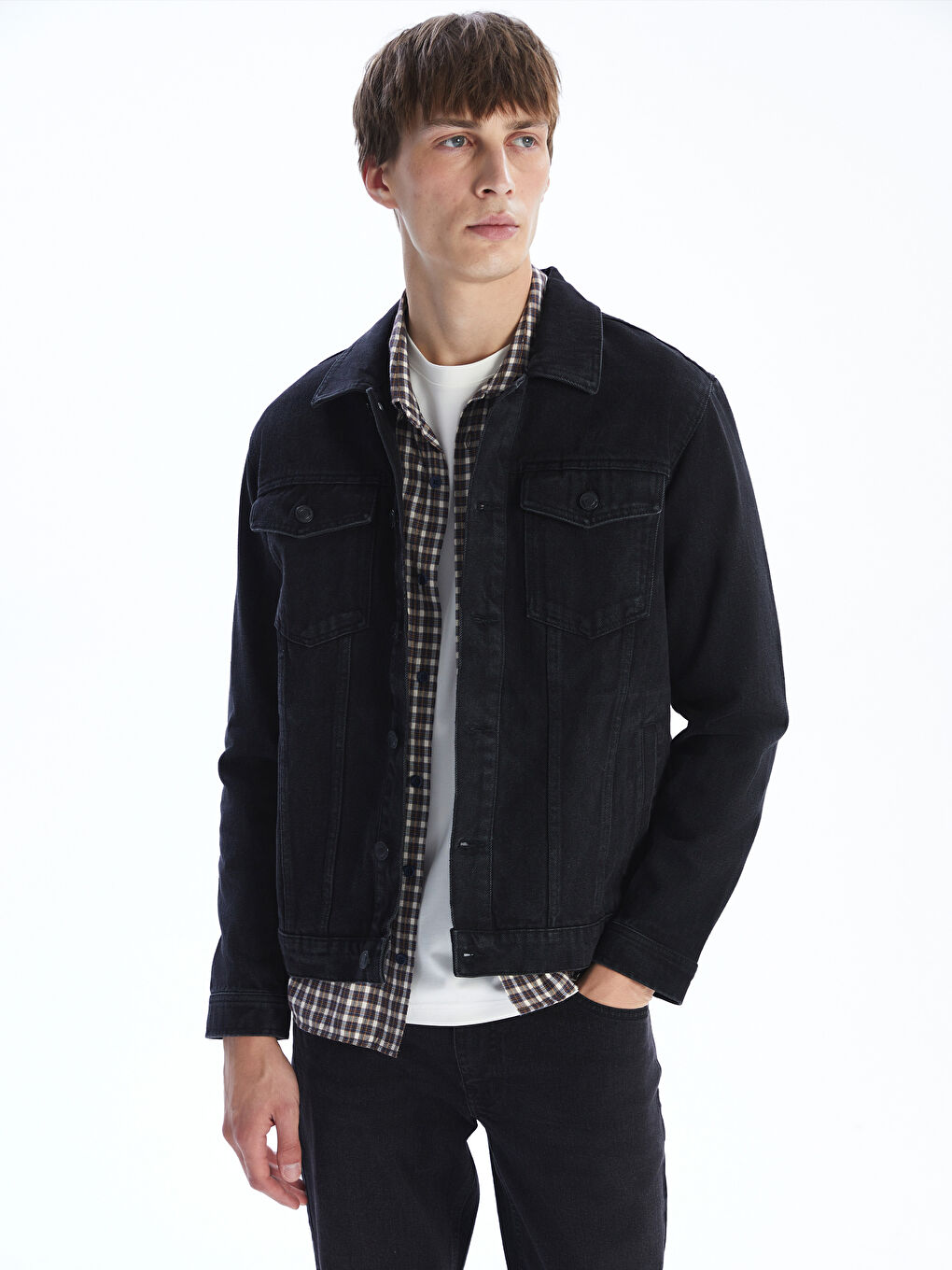 LCW Jeans Standard Fit Men's Denim Jacket -W52682Z8-326