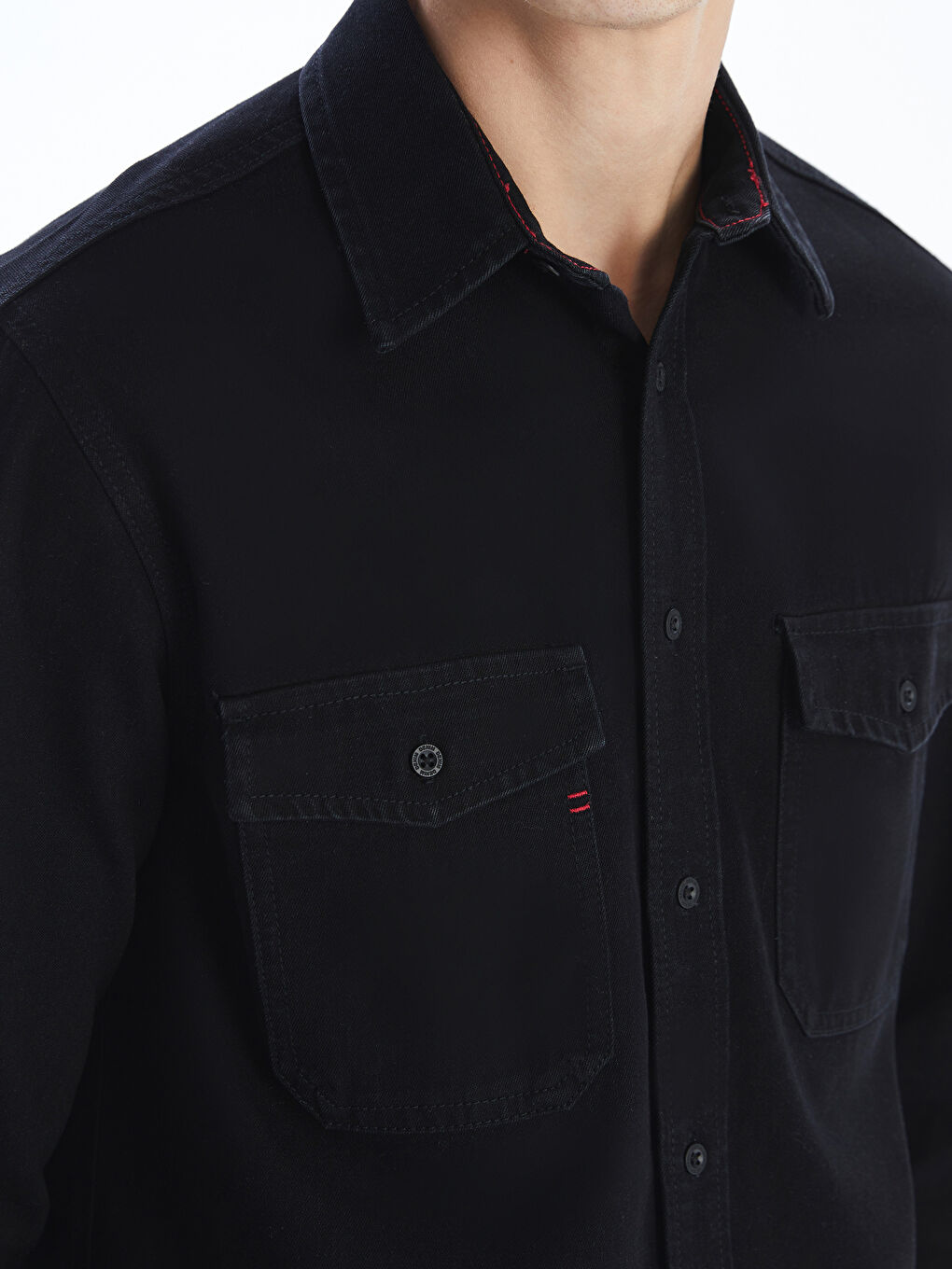 LCW Jeans Regular Fit Long Sleeve Men's Denim Shirt -W52685Z8-326
