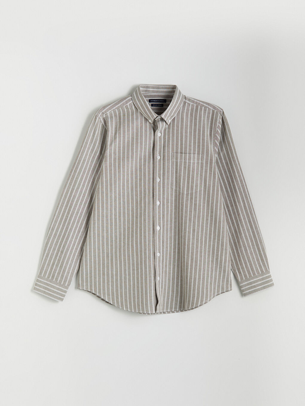 LCWAIKIKI Classic Regular Fit Long Sleeve Striped Men's Shirt -W52690Z8-ELZ