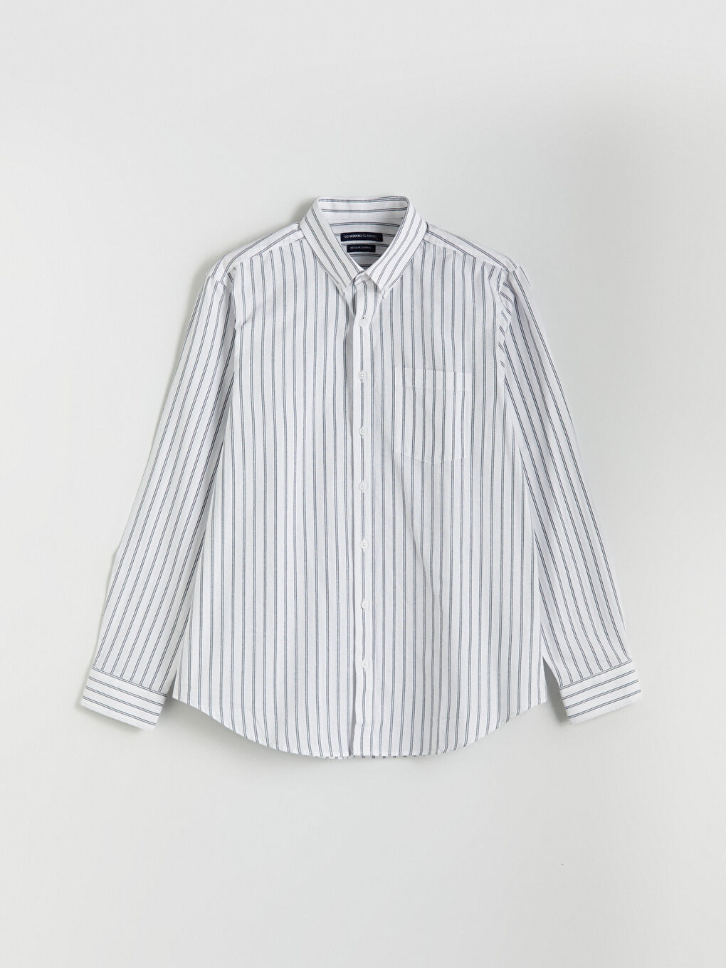 LCWAIKIKI Classic Regular Fit Long Sleeve Striped Men's Shirt -W52690Z8-MXM