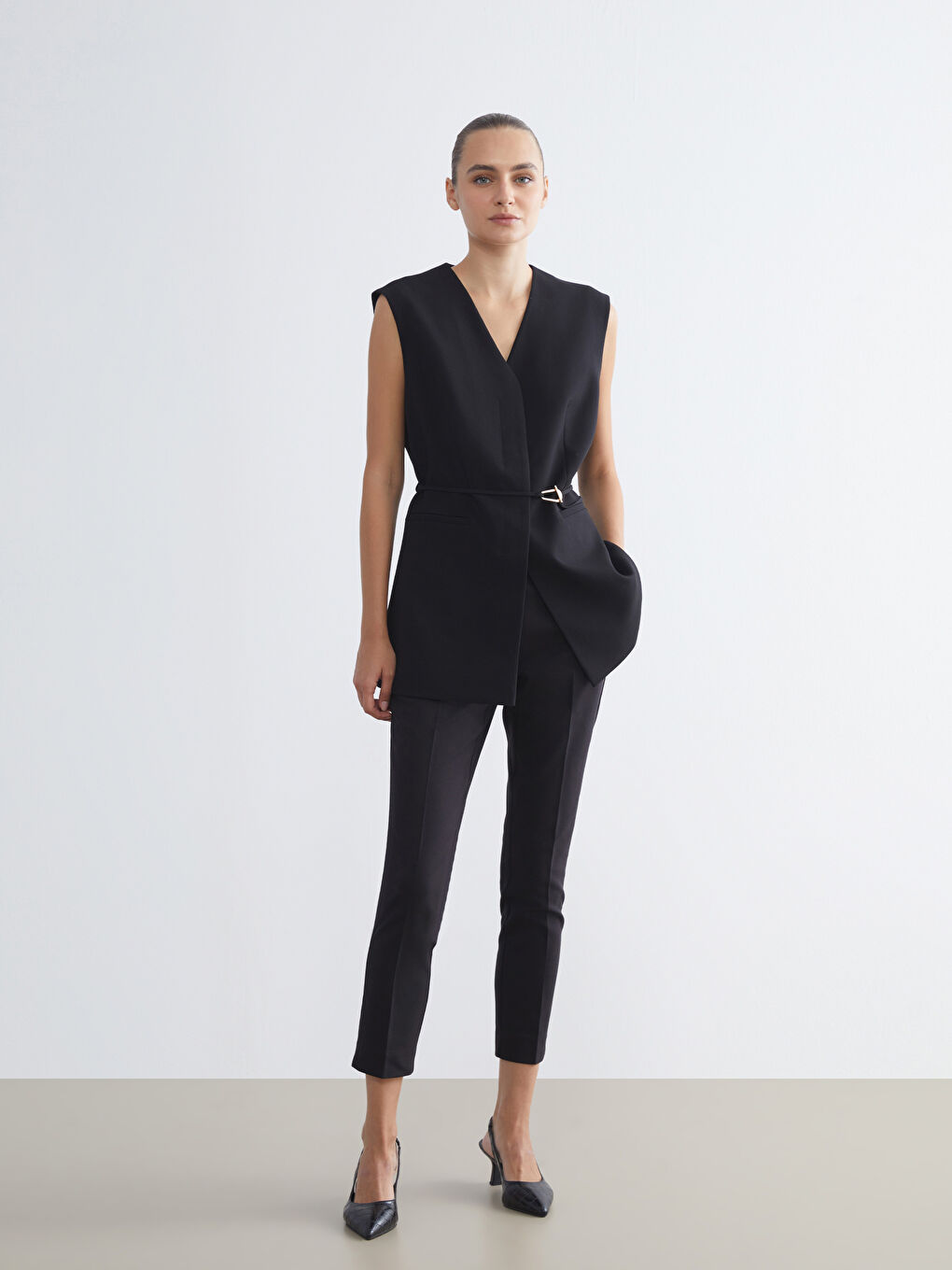 LCWAIKIKI Classic Slim Fit Women's Cigarette Trousers -W52698Z8-CVL