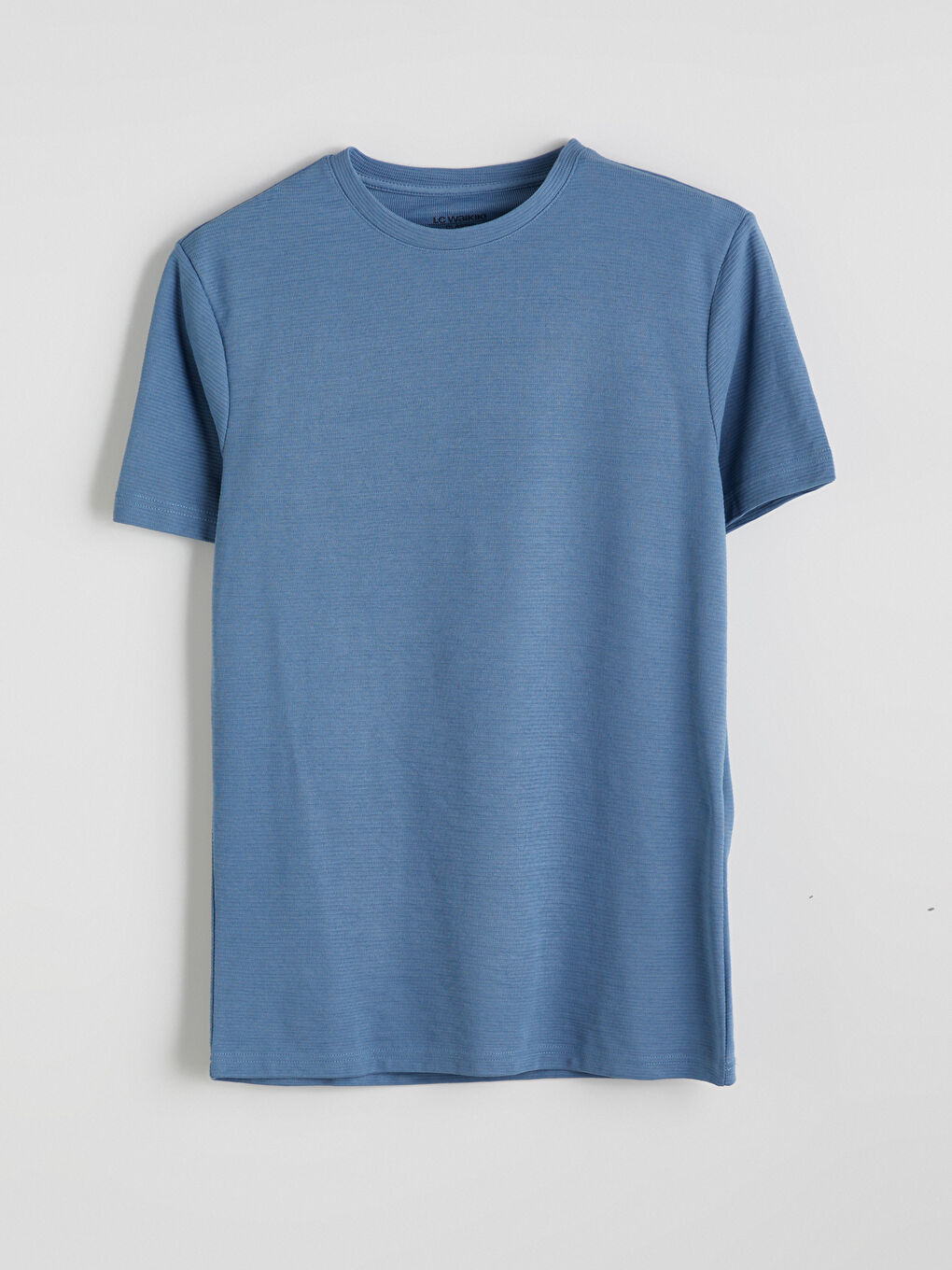 İndigo Bisiklet Yaka Penye Erkek Tişört-6