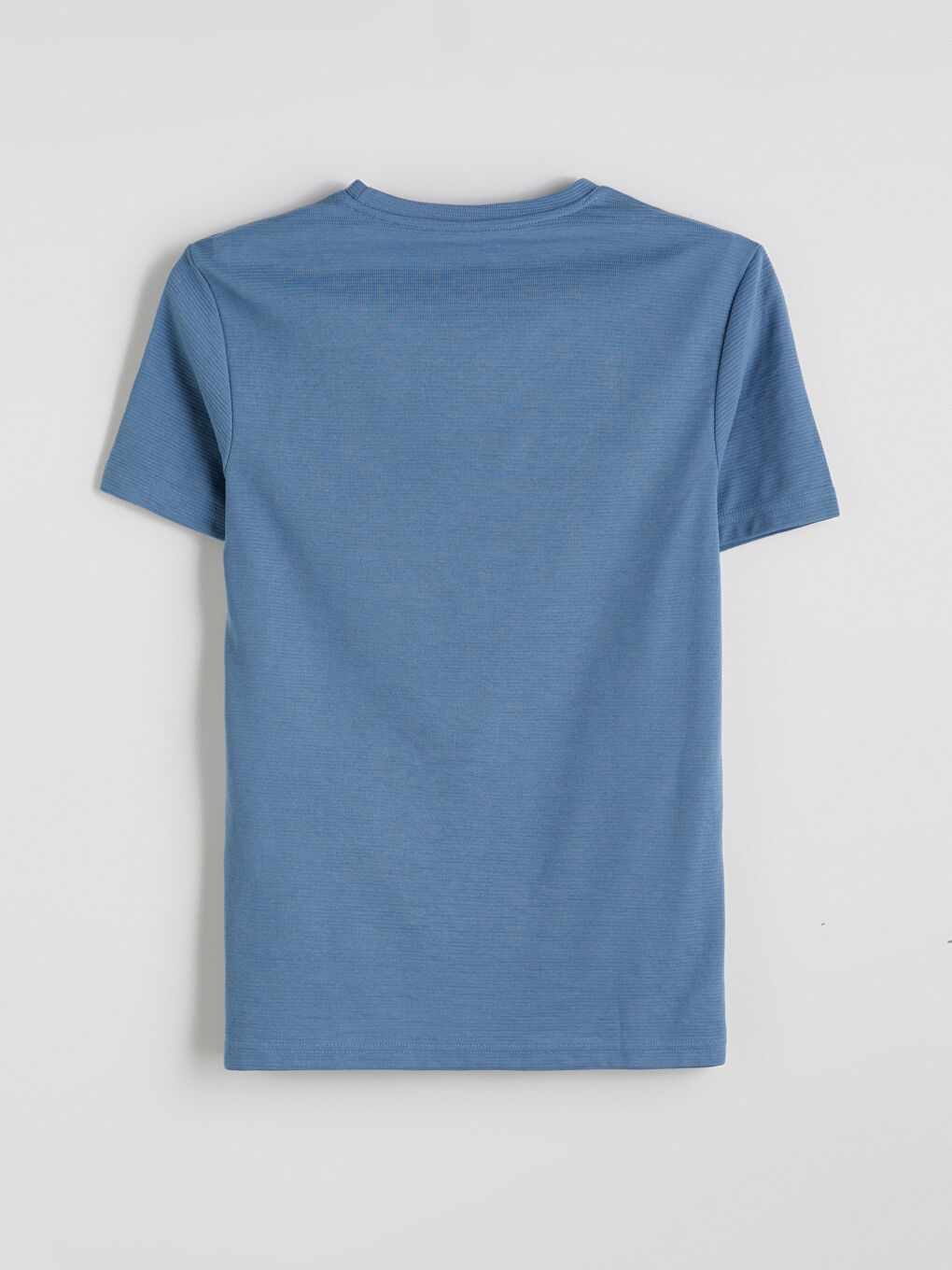 İndigo Bisiklet Yaka Penye Erkek Tişört-7