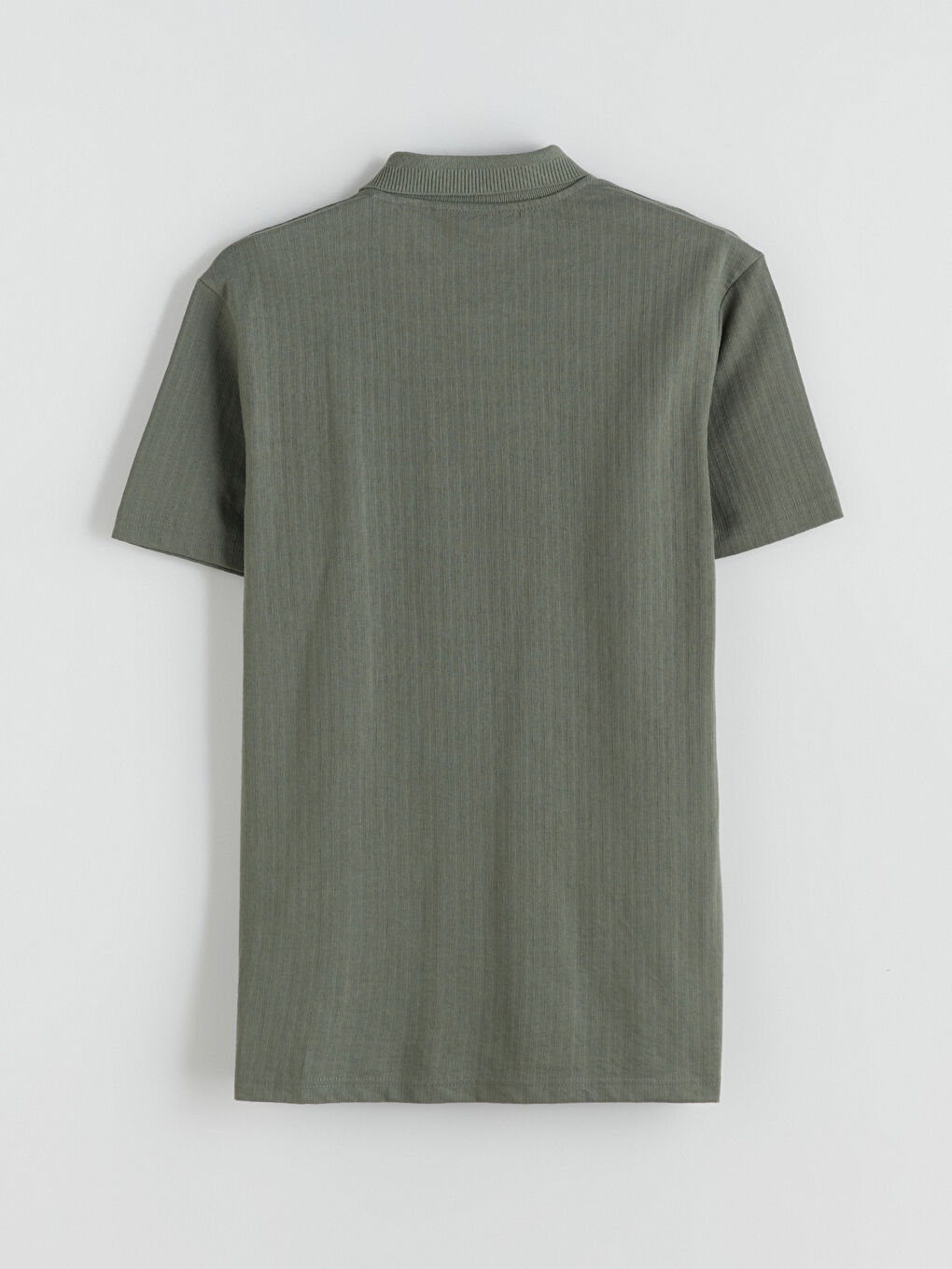 Haki Polo Yaka Erkek Tişört-5