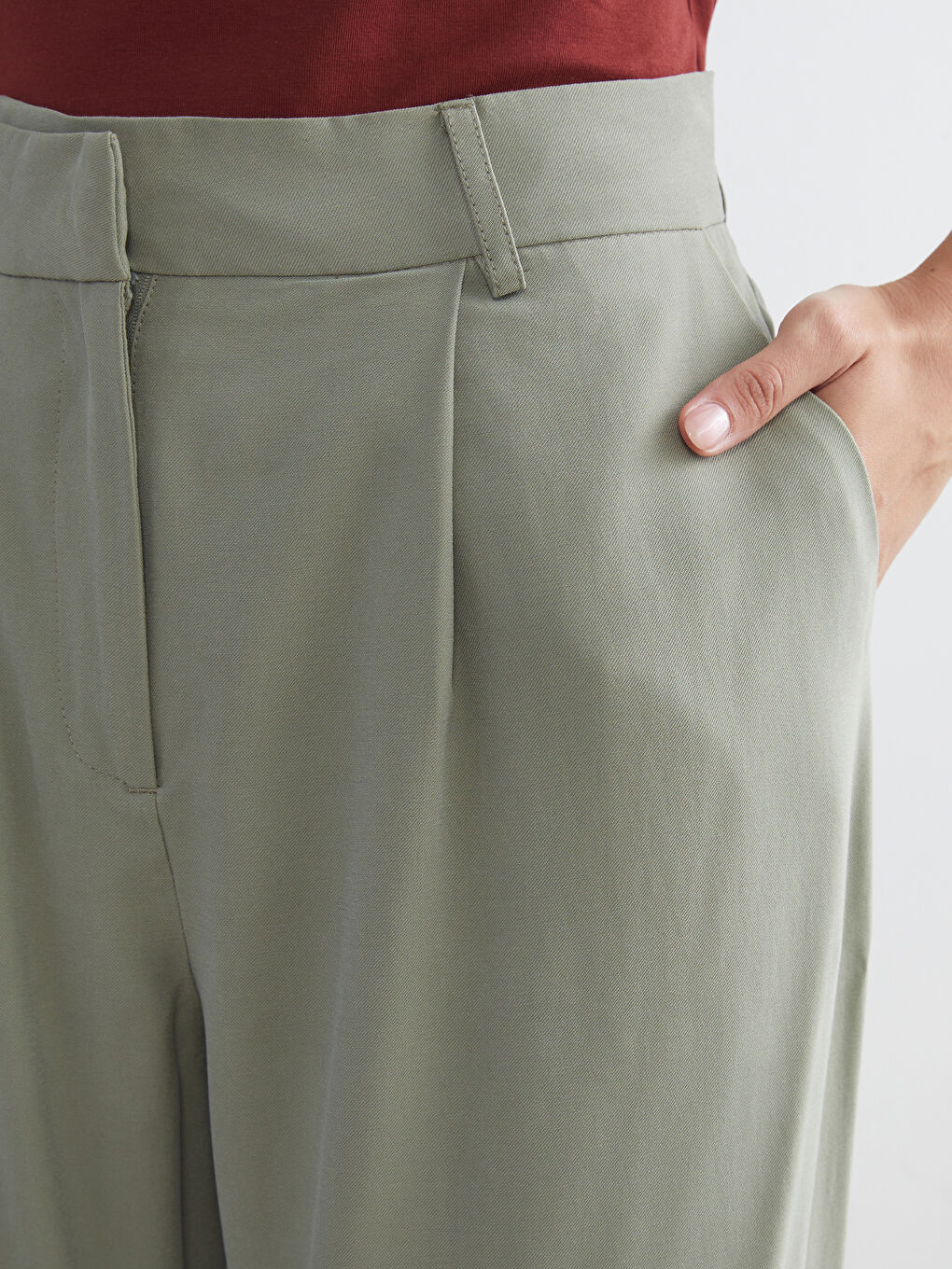 LCWAIKIKI Classic Loose Fit Wide Leg Women's Trousers -W52706Z8-YWA