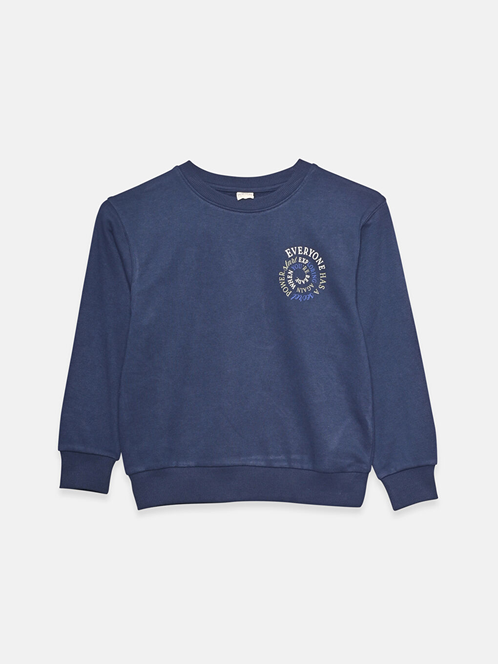 سويتشيرت مطبوع بكول مدور