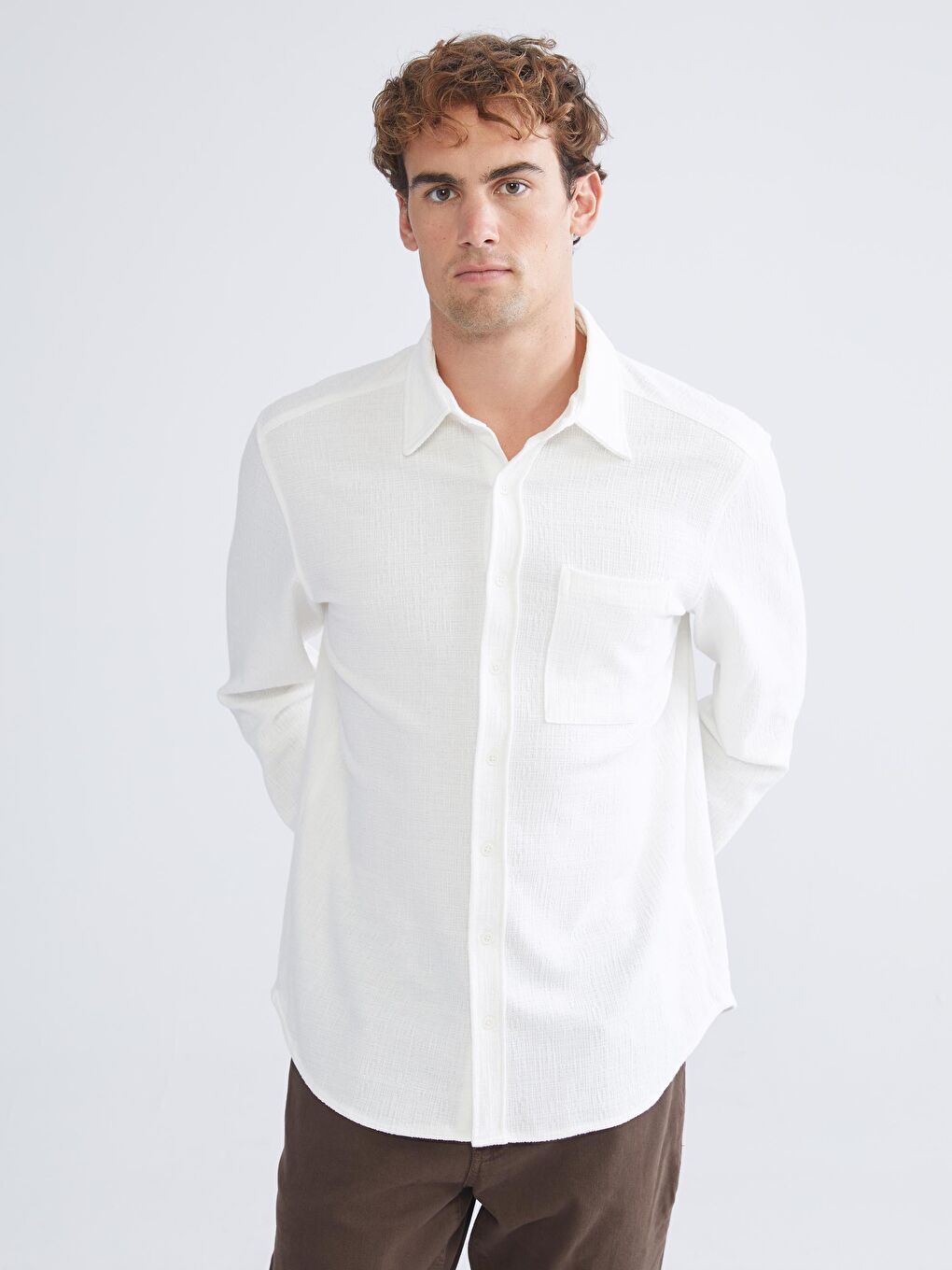Regular Fit Long Sleeve Men's Shirt