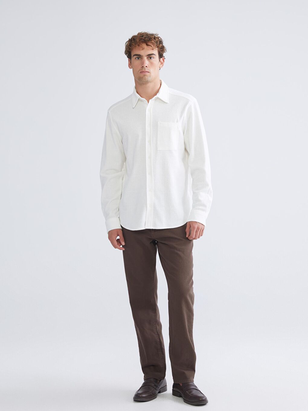 Regular Fit Long Sleeve Men's Shirt-1