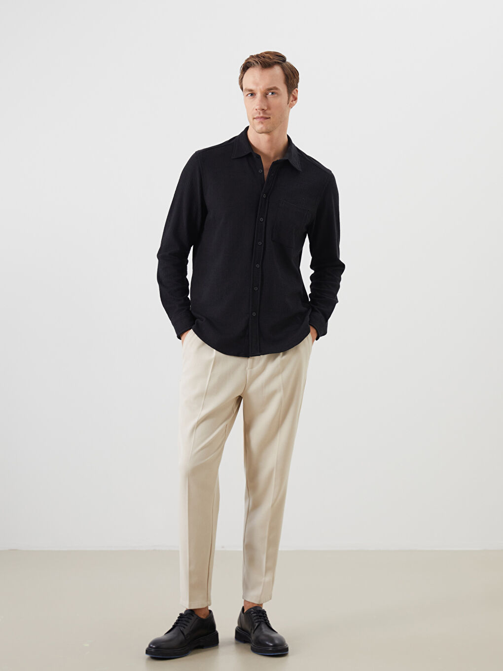 LCWAIKIKI Classic Regular Fit Long Sleeve Men's Shirt -W52714Z8-RQL