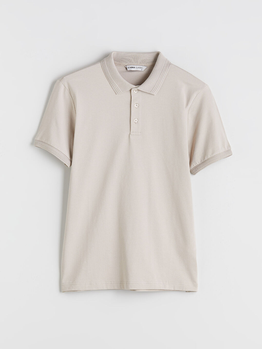 Bej Polo Yaka Erkek Tişört-6