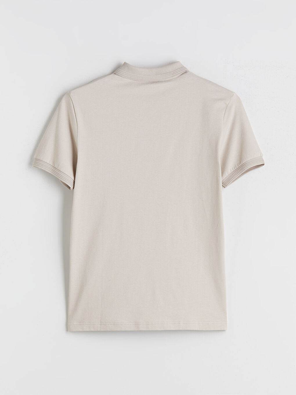 Bej Polo Yaka Erkek Tişört-7