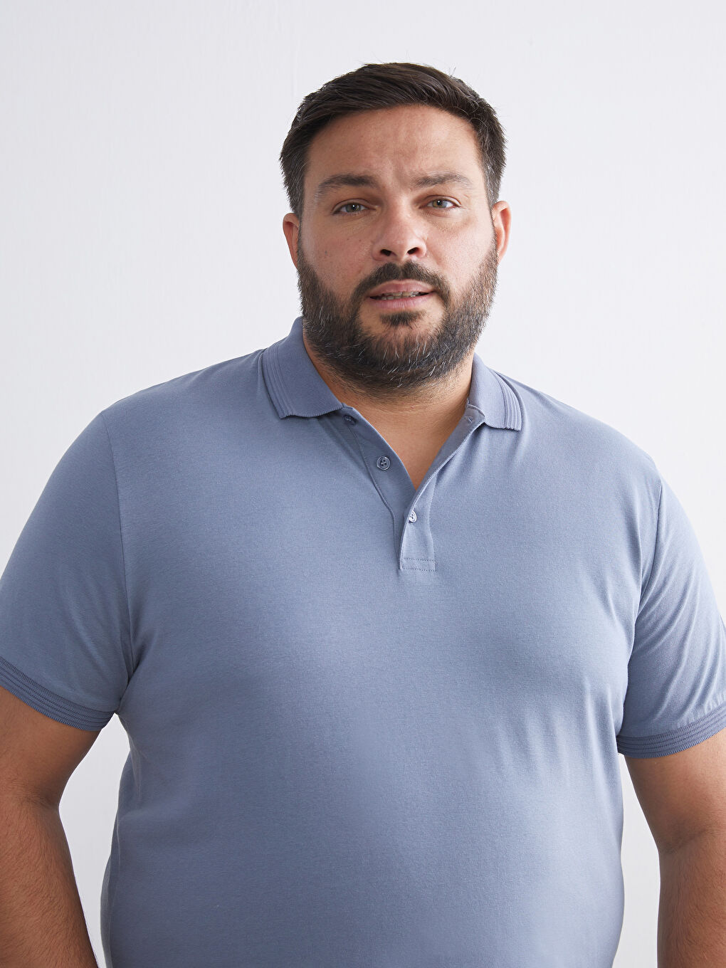 İndigo Polo Yaka Erkek Tişört-1