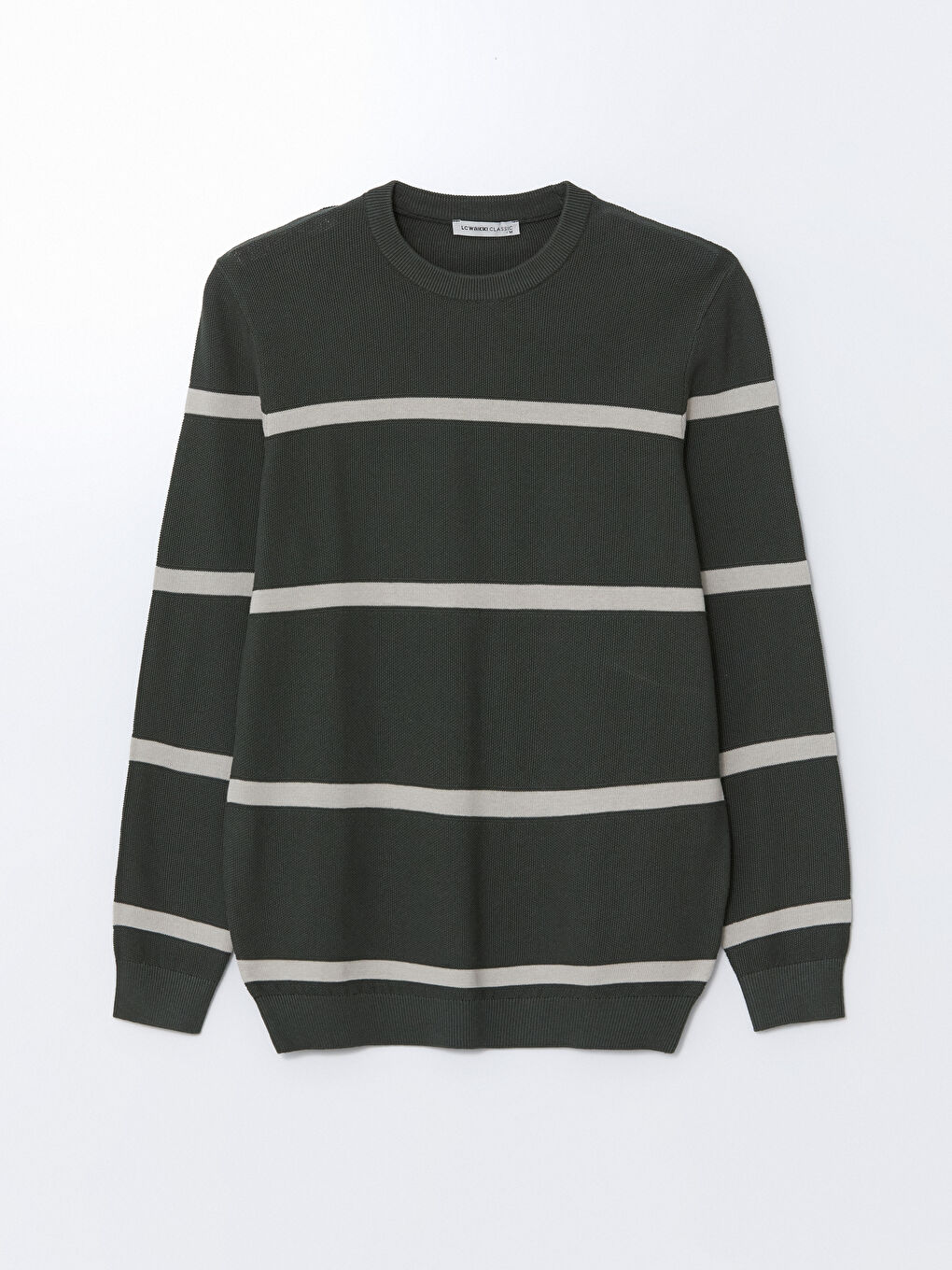 LCWAIKIKI Classic Crew Neck Striped Men's Knitwear Sweater -W52722Z8-HMP