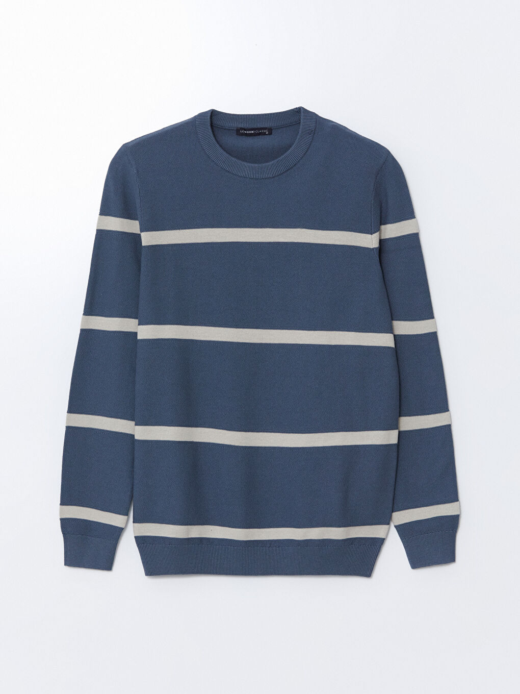 LCWAIKIKI Classic Crew Neck Striped Men's Knitwear Sweater -W52722Z8-YW2