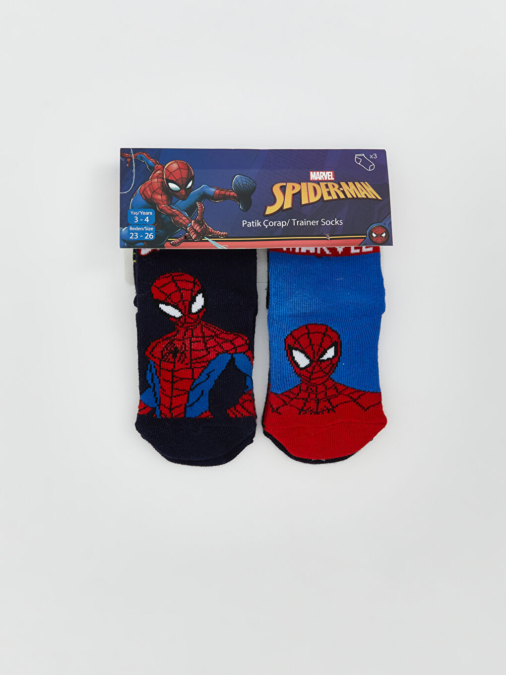 Spider-Man Patterned Boys' Ankle Socks 3-pack-1