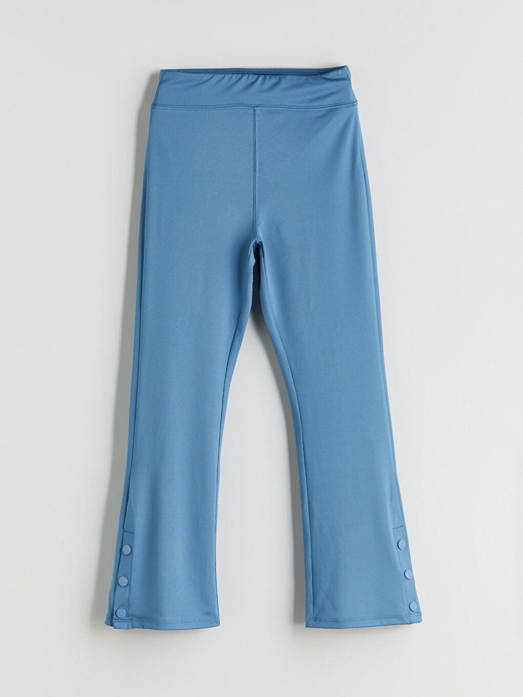 LCW Kids Elasticated Waist Flared Leg Girls' Leggings -W52732Z4-HCG
