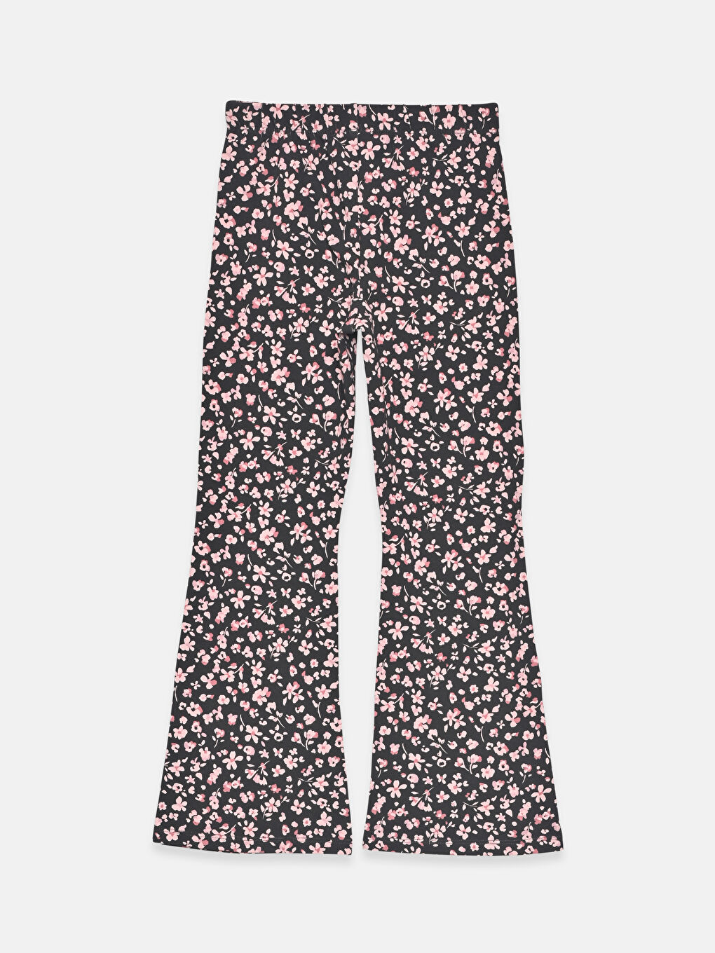 Beli Lastikli Çiçekli İspanyol Paça Kız Çocuk Tayt-1