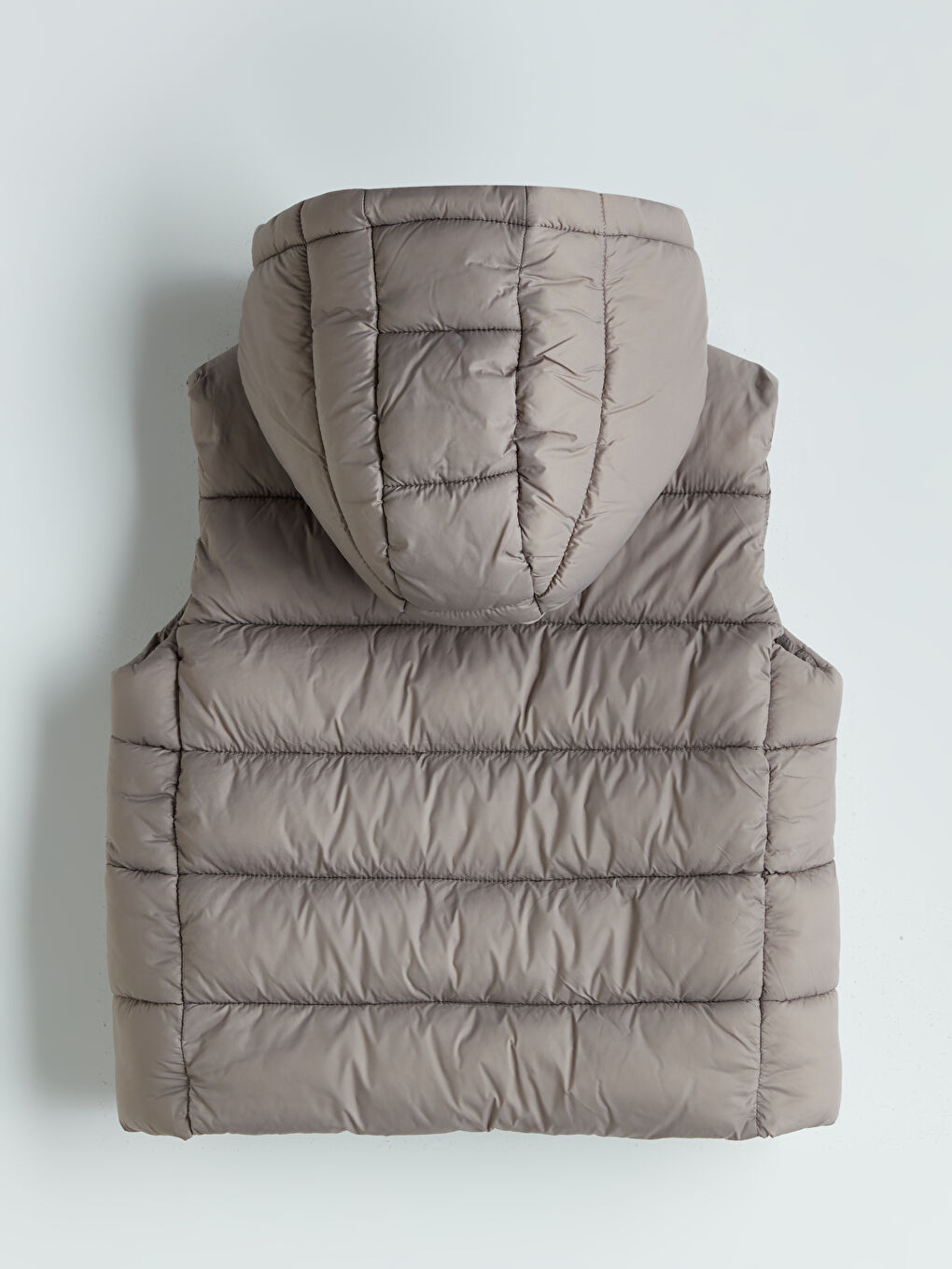 Kahverengi Kapüşonlu Kız Çocuk Şişme Yelek-1