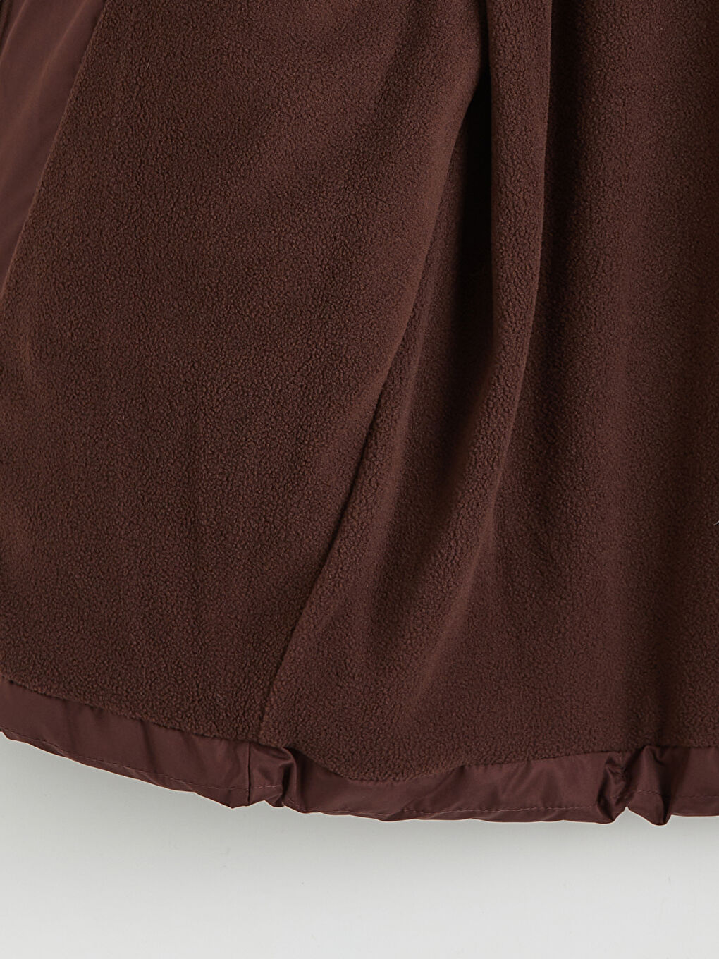 Kahverengi Kapüşonlu Kız Çocuk Şişme Mont-2