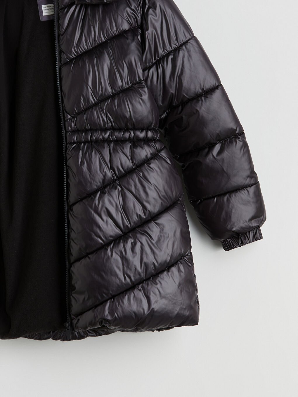 Girl BLACK Puffer Coat-1