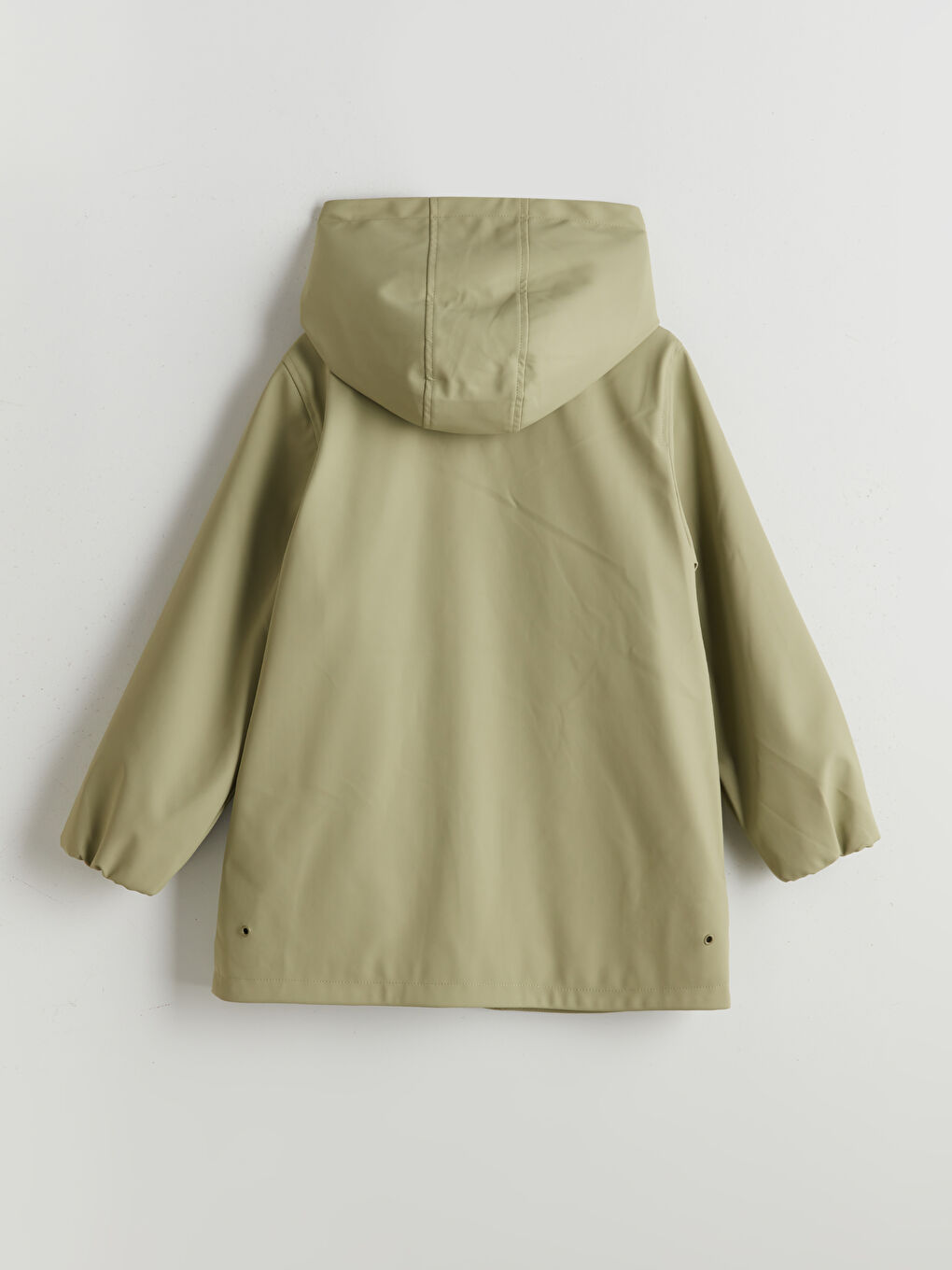 Yeşil Kapüşonlu Kız Çocuk Mont-1