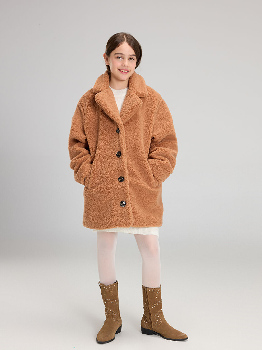 Kahverengi Kız Çocuk Pelüş Kaban