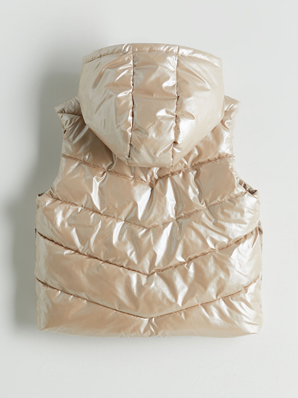 Hooded Girls' Puffer Gilet-1