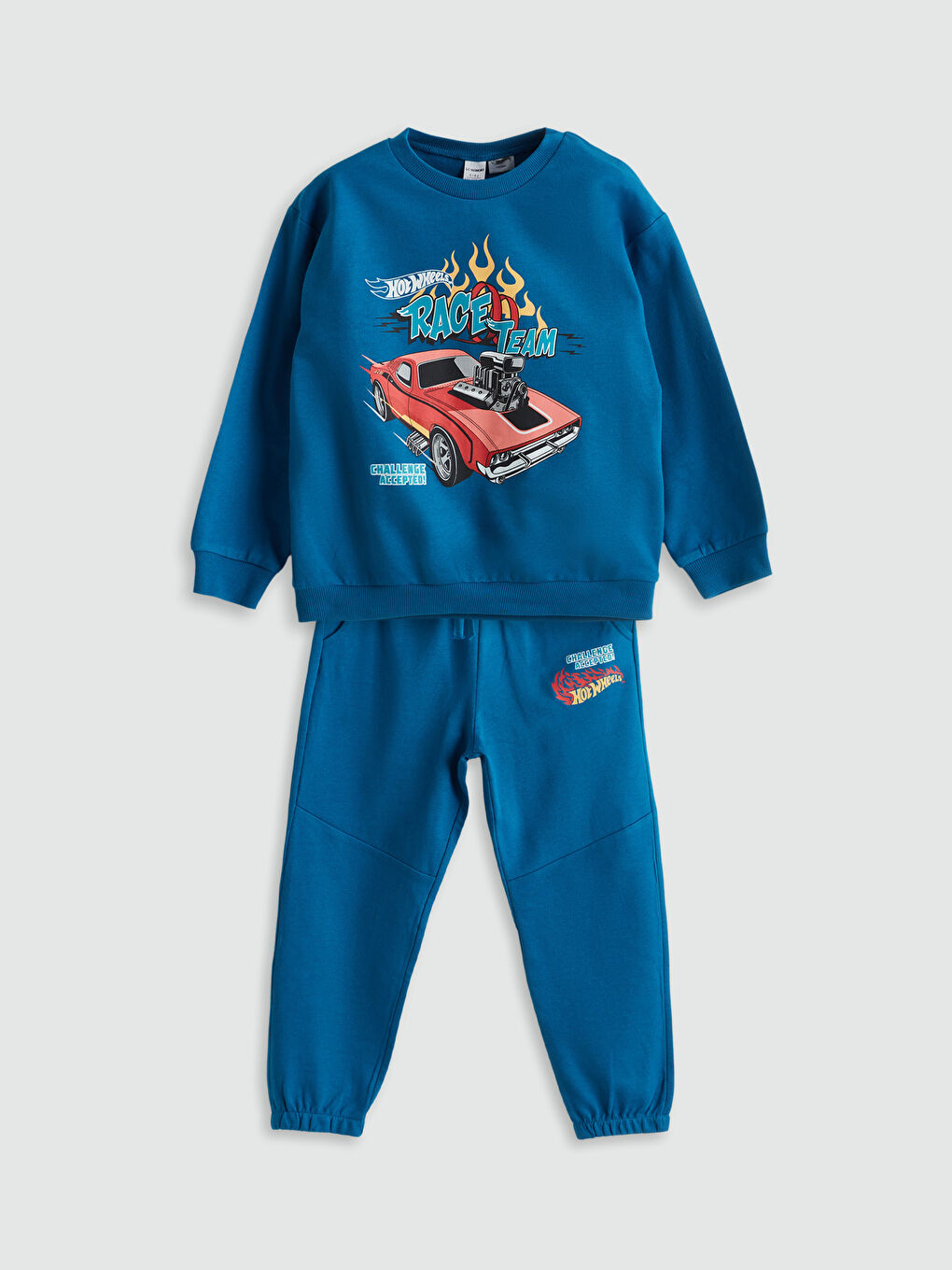 LCW baby Hot Wheels Printed Boys' Sweatshirt And Sweatpants Set (2 Pieces) -W52802Z1-H9J