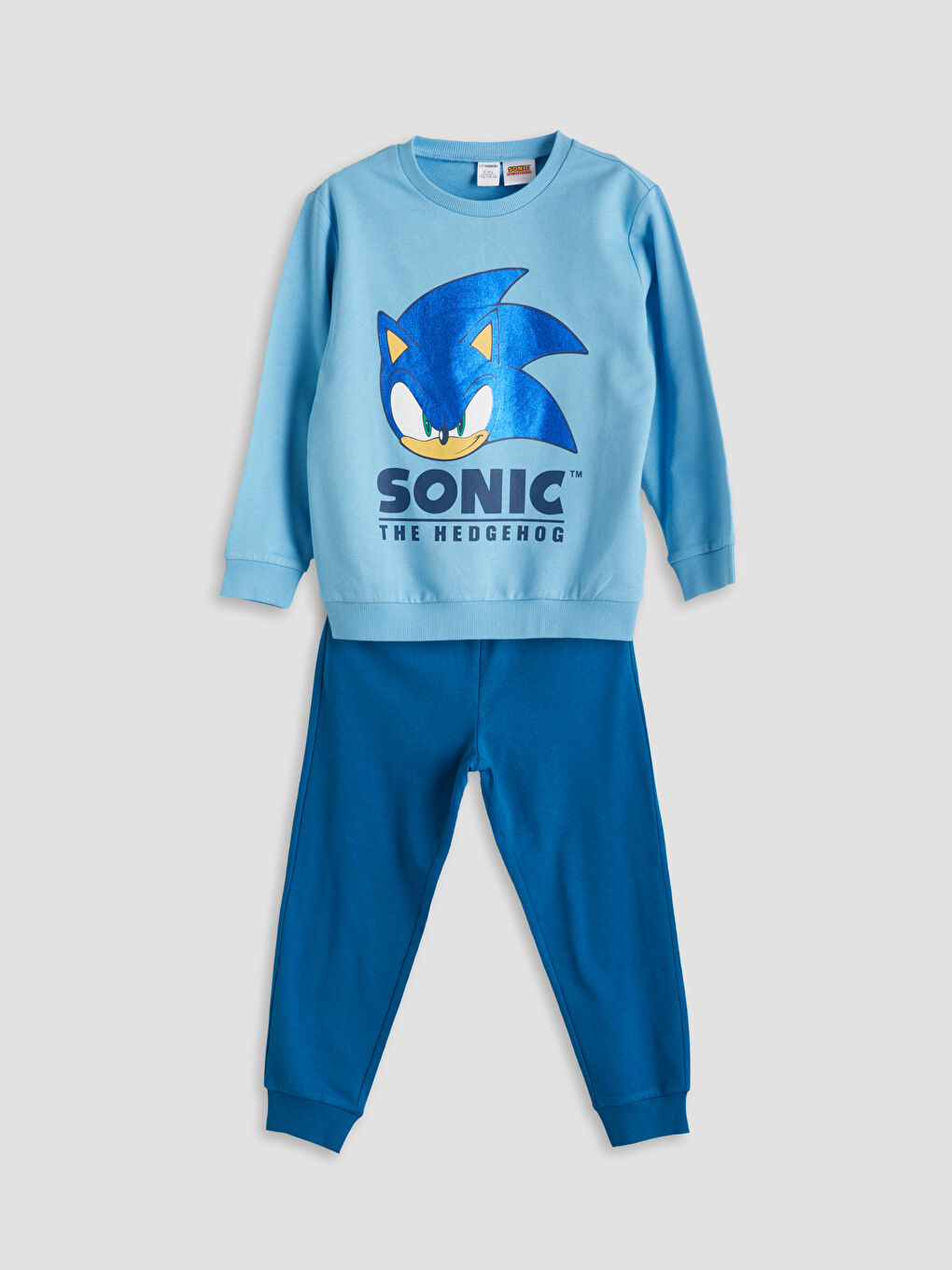 LCW Kids Σετ Αθλητικής Φόρμας Sonic με Στρογγυλή Λαιμόκοψη για Αγόρια -W52808Z1-FLV