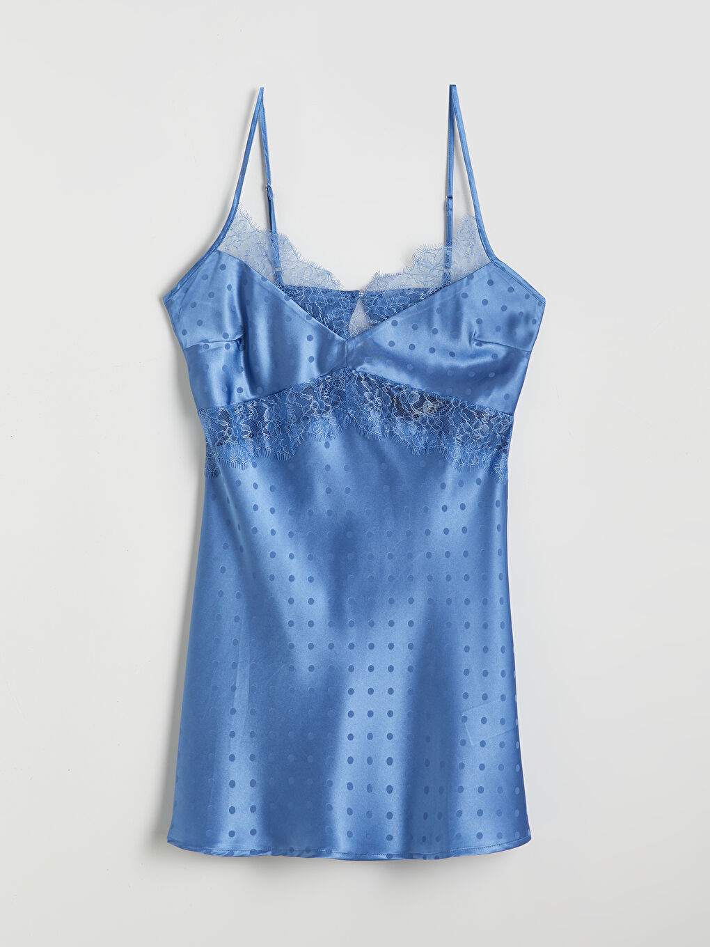 LCW DREAM Woman BLUE Fancy Nightdress -W52831Z8-LQR