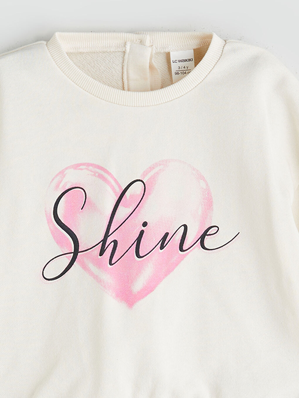 LCW Kids Crew Neck Girls' Sweatshirt -W52834Z1-FRC