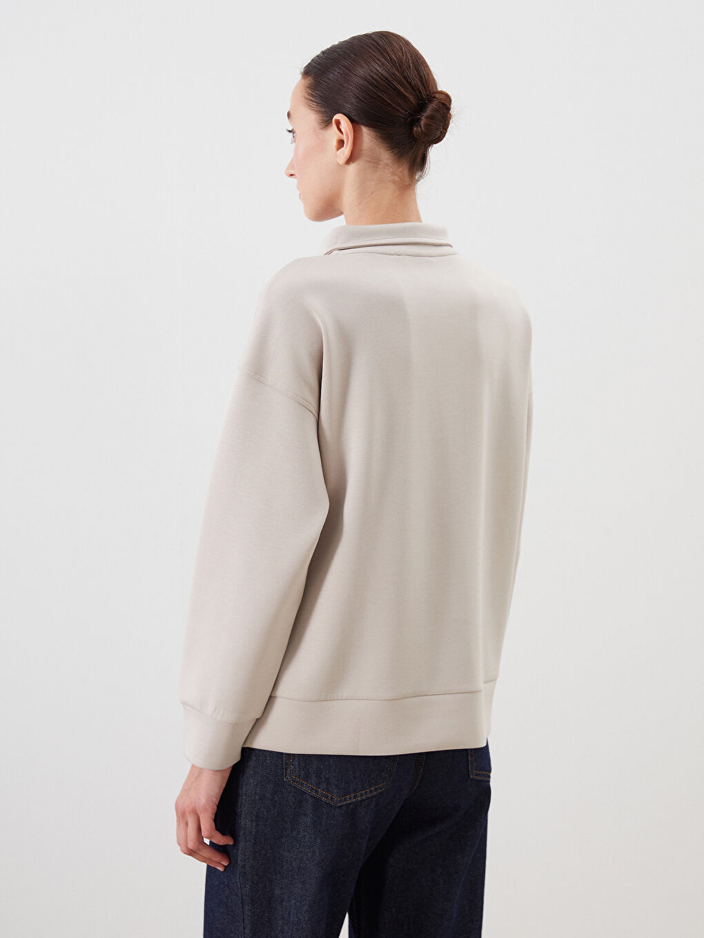 LCW Comfort Funnel Neck Women's Sweatshirt -W52840Z8-FMC