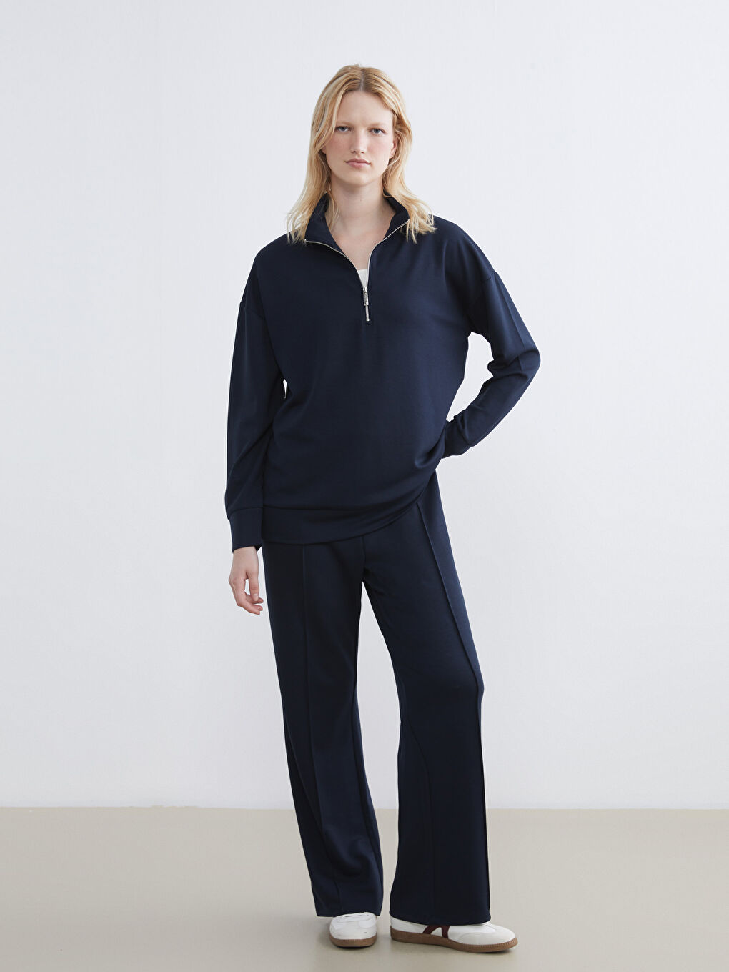 Funnel Neck Women's Sweatshirt-1