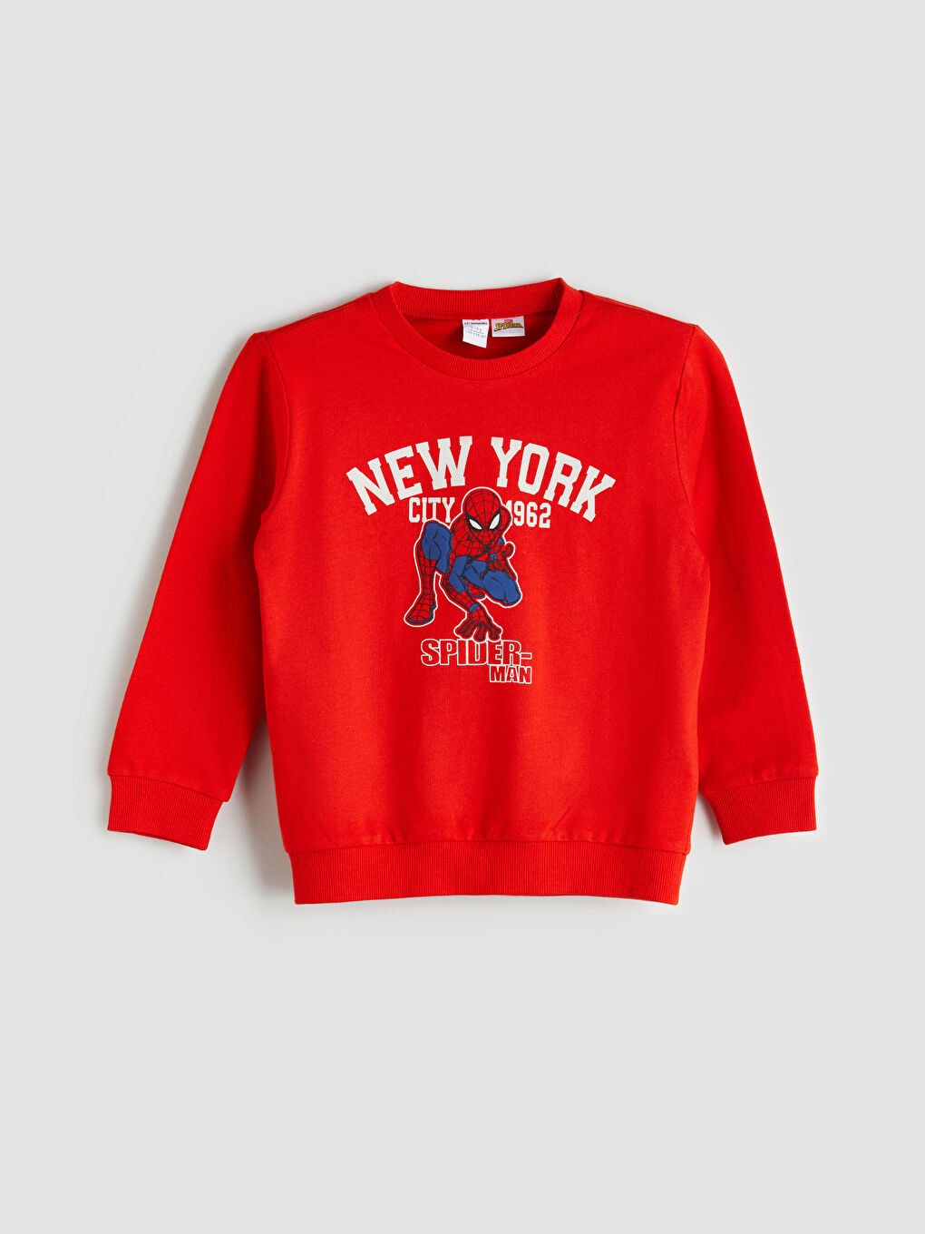 LCW Kids Crew Neck Spider-Man Printed Boys' Sweatshirt and Sweatpants 2-Piece Set -W52844Z1-HBH