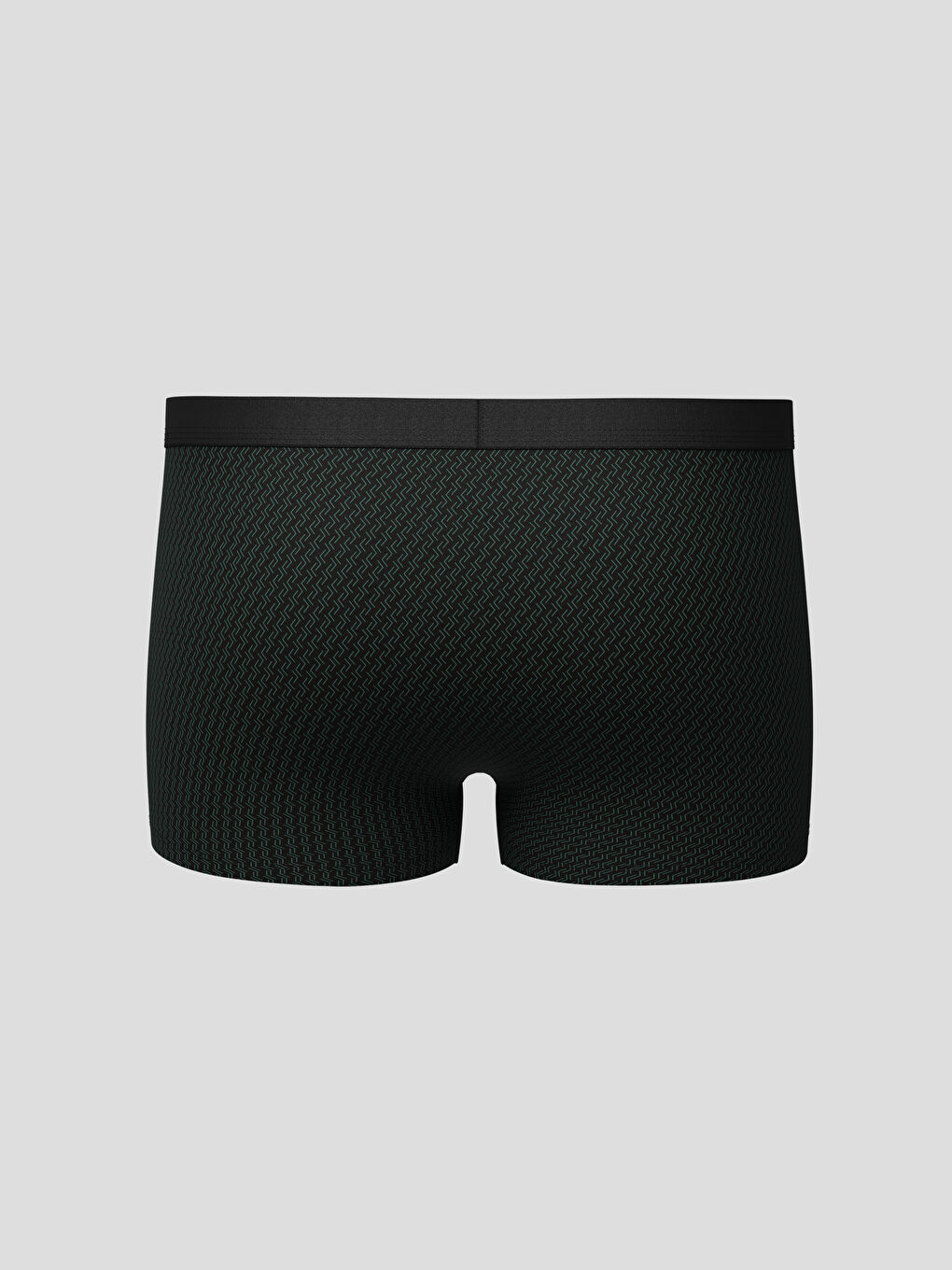 Siyah Standart Kalıp Pamuklu Esnek Erkek Boxer-3