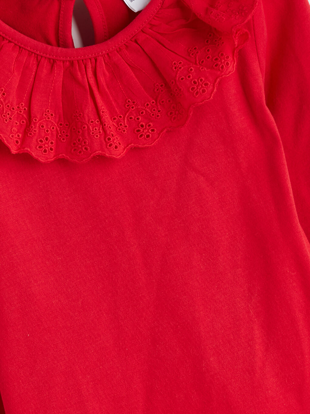 Девочки Красный Футболка-1