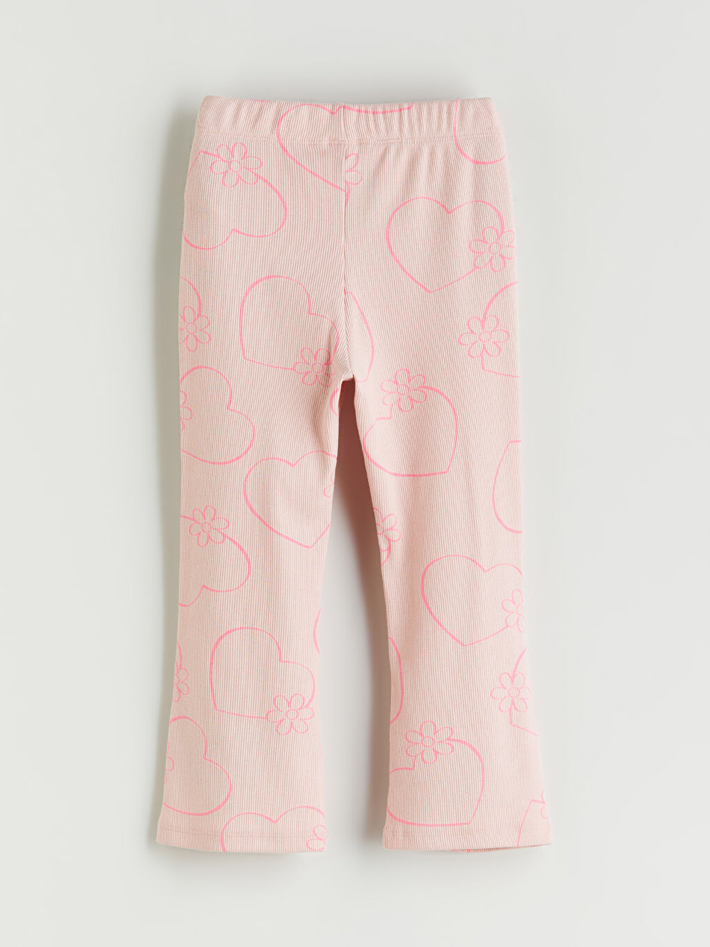 LCW Kids Elasticated Waist Flared Leg Girls' Leggings -W52905Z1-LT4