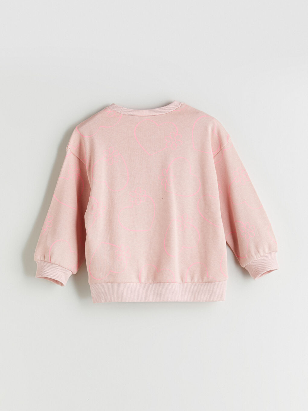 LCW Kids Crew Neck Printed Girls' Sweatshirt -W52906Z1-LT4