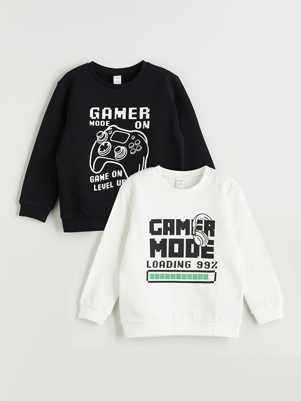 LCW Kids Crew Neck Printed Boys' Sweatshirt 2 Pack -W52913Z1-CVL